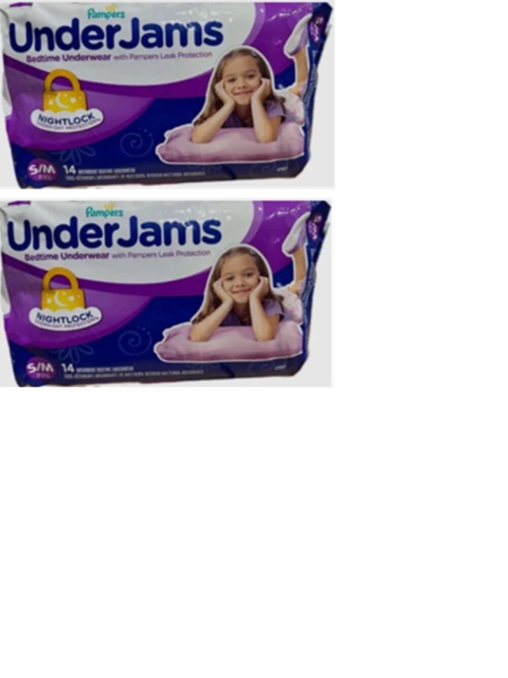 Pampers Size S/M Under Jams Bedtime Underwear 14ct EACH 2PK